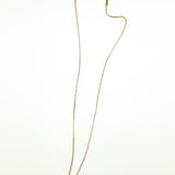Caellia 14K gold dainty freshwater pearl pendant necklace on a delicate chain.