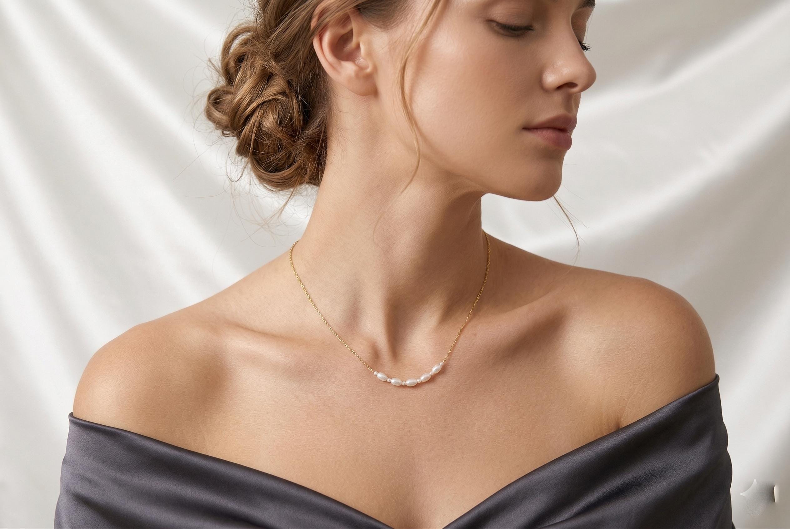 Freshwater Pearl Bead Necklace: AAA+ Quality, 16-17 Inch