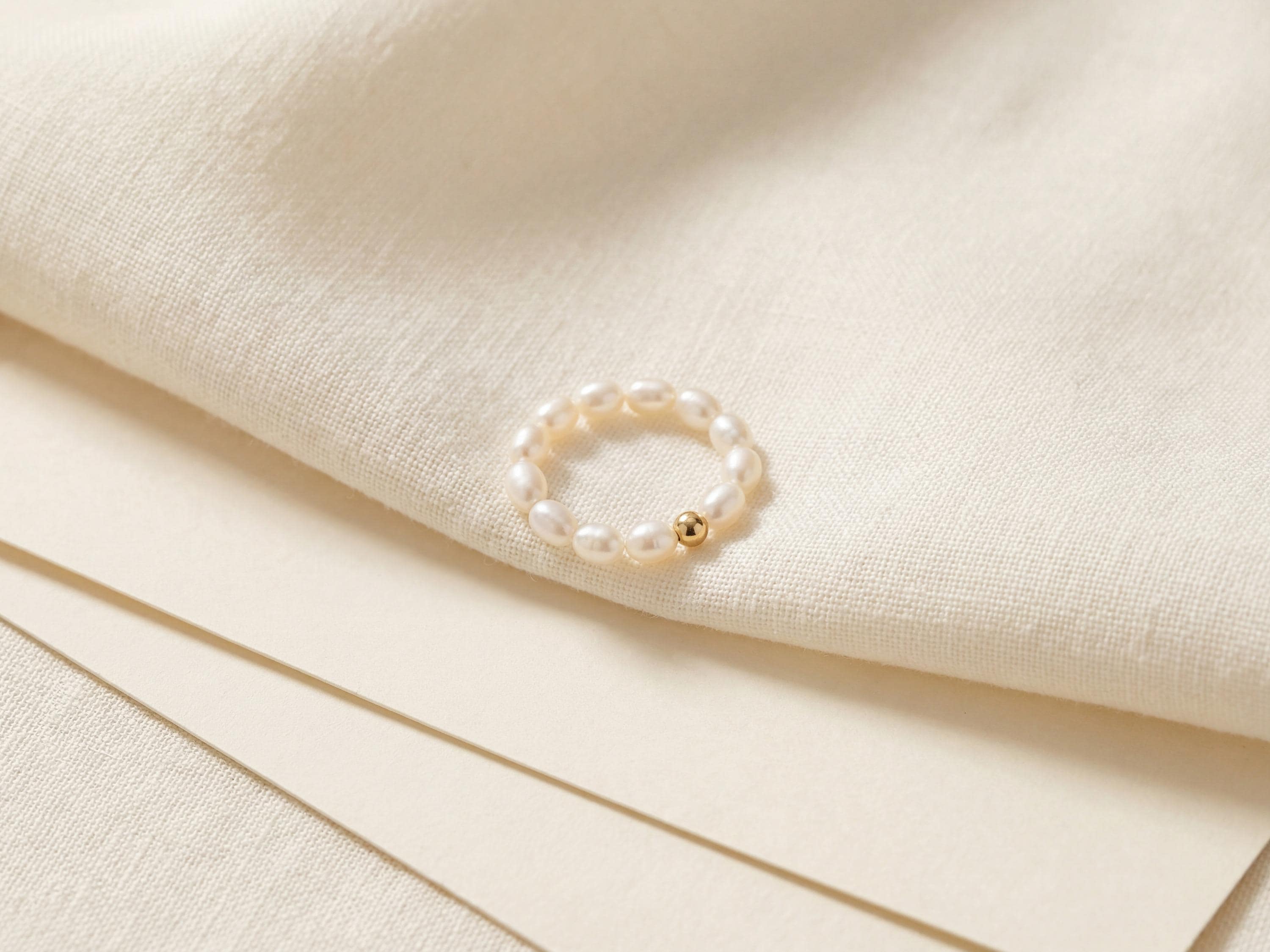Pearl rings listing image - Flat lay luxury shot