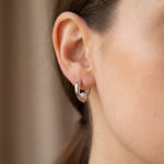 Pearl earrings listing image - On-ear lifestyle crop