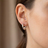 Pearl earrings listing image - On-ear lifestyle crop