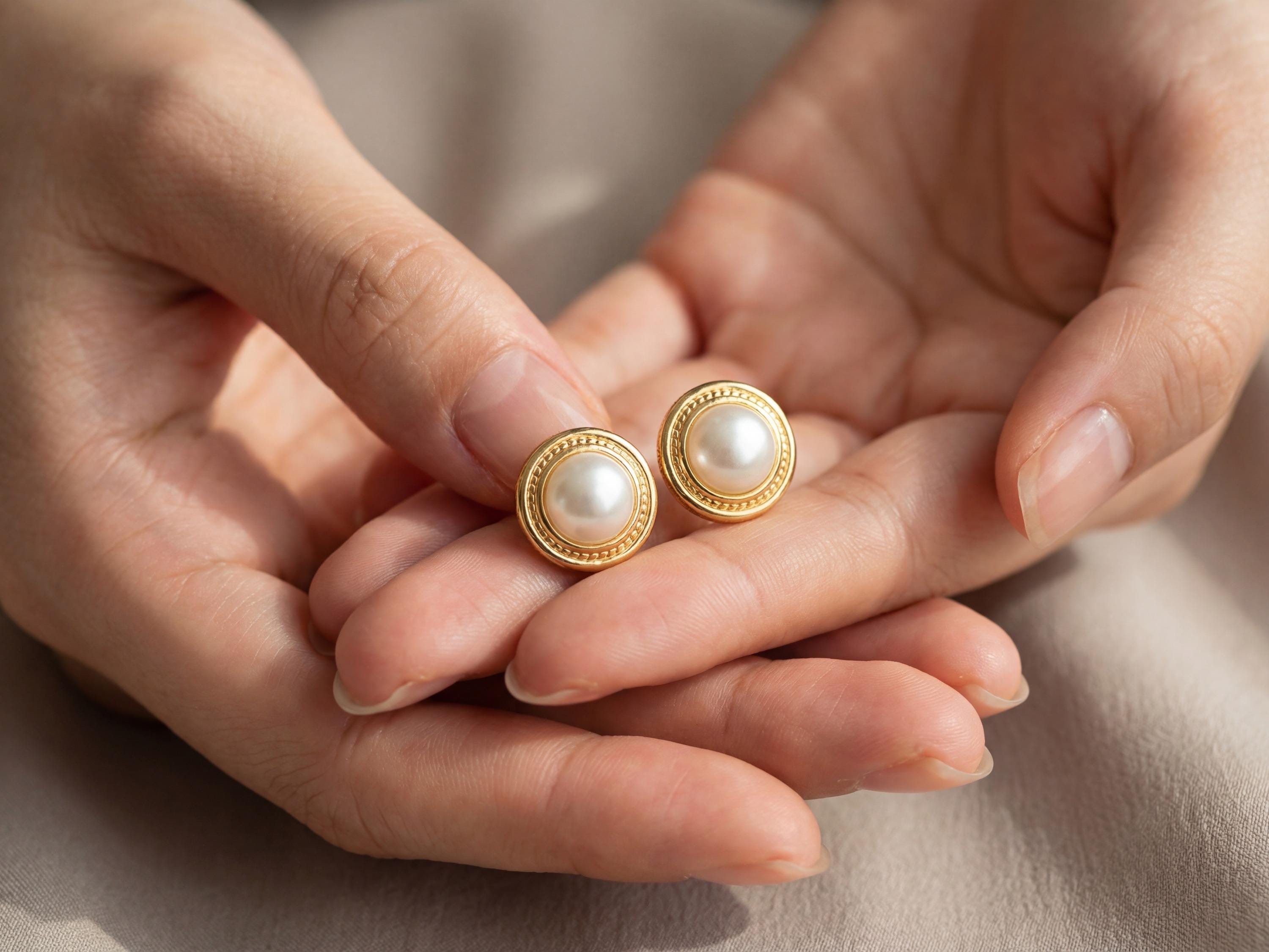 Gold Plated Freshwater Pearl Earrings: Minimalist Wedding Jewelry