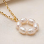 Pearl necklace listing image - Macro pearl detail