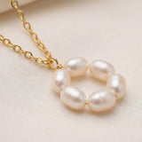Pearl necklace listing image - Macro pearl detail