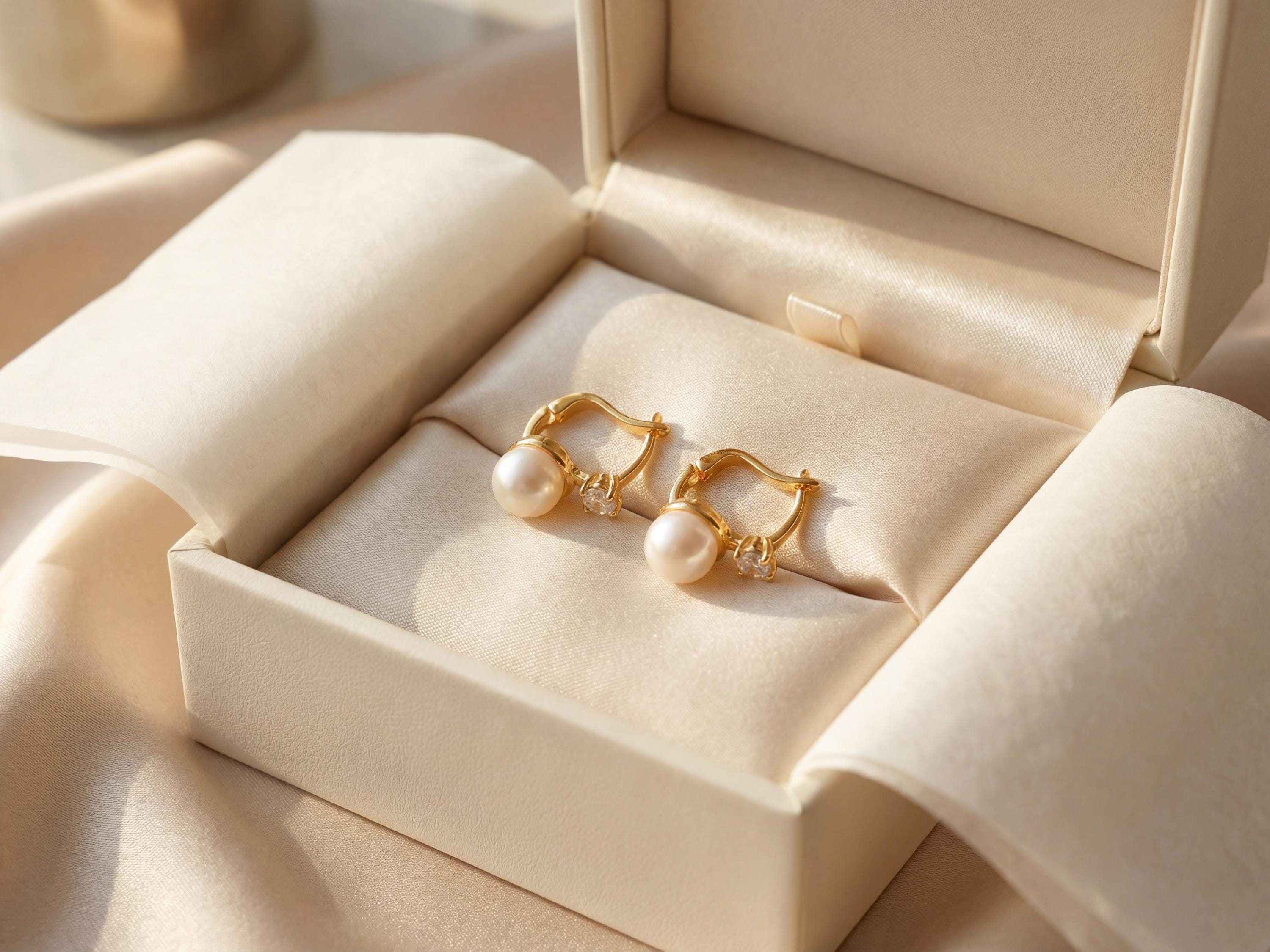 Pearl earrings listing image - Giftable lifestyle image