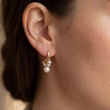 Pearl earrings listing image - On-ear lifestyle crop