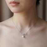 Pearl necklace listing image - On-neck lifestyle shot