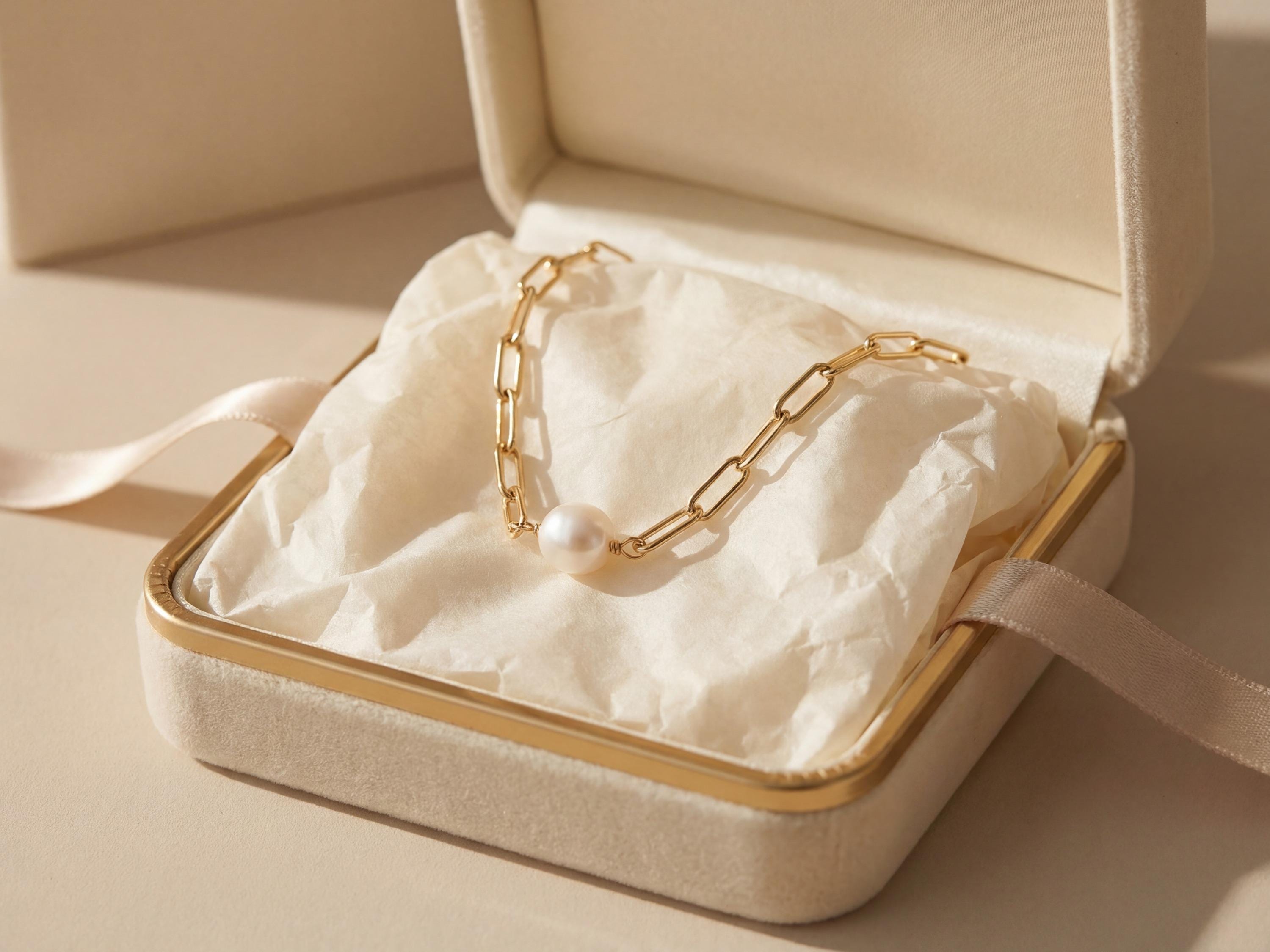 Pearl necklace listing image - Giftable packaging image