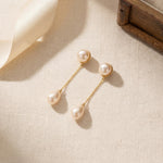 Pearl earrings listing image - Flat lay for listing gallery
