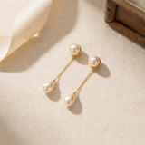 Pearl earrings listing image - Flat lay for listing gallery