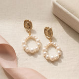 Pearl Charm Hoop Earrings - Gold Plated Freshwater Pearl Hoops, Boho Birthday Gift
