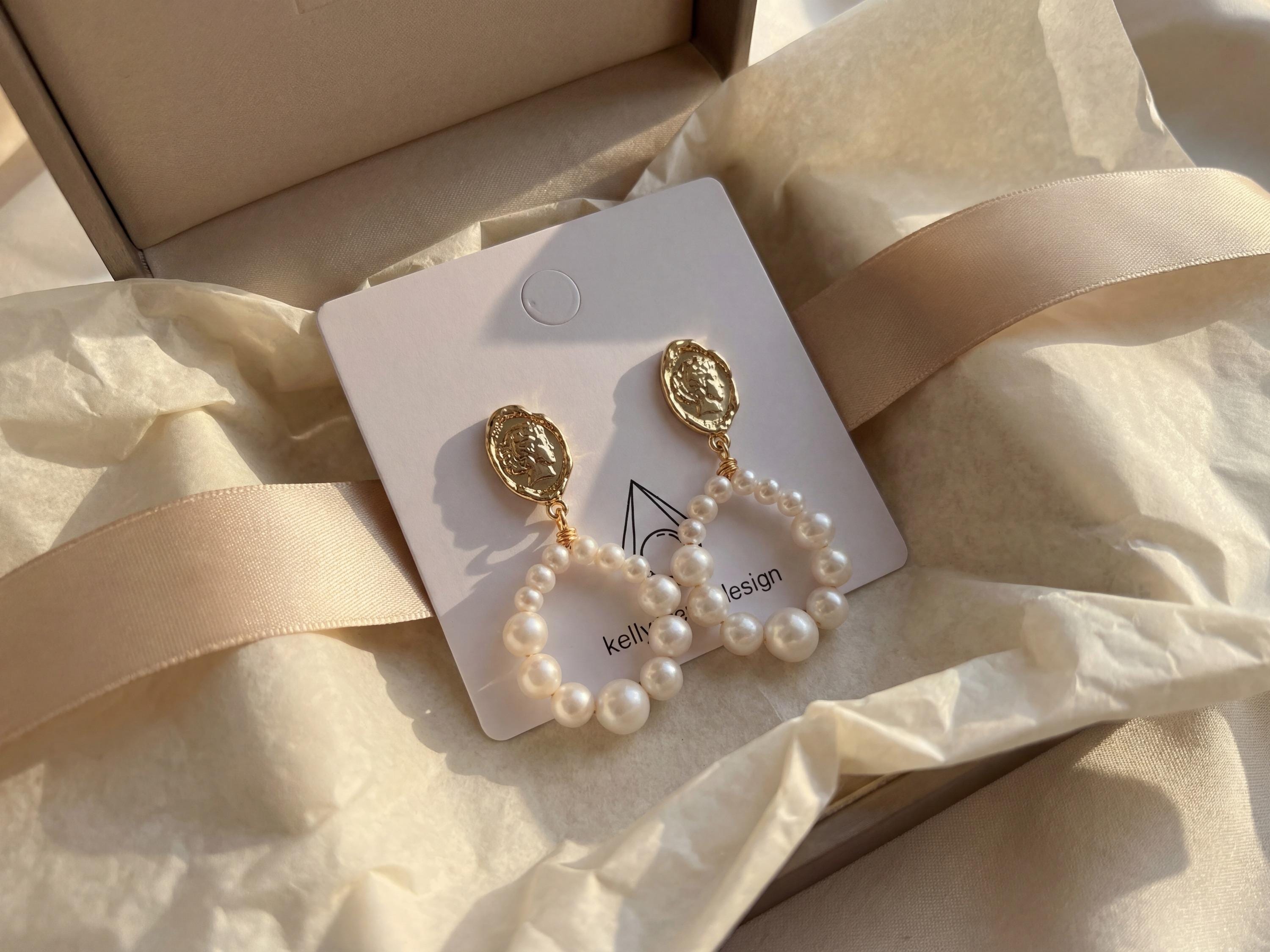 Pearl earrings listing image - Giftable lifestyle image