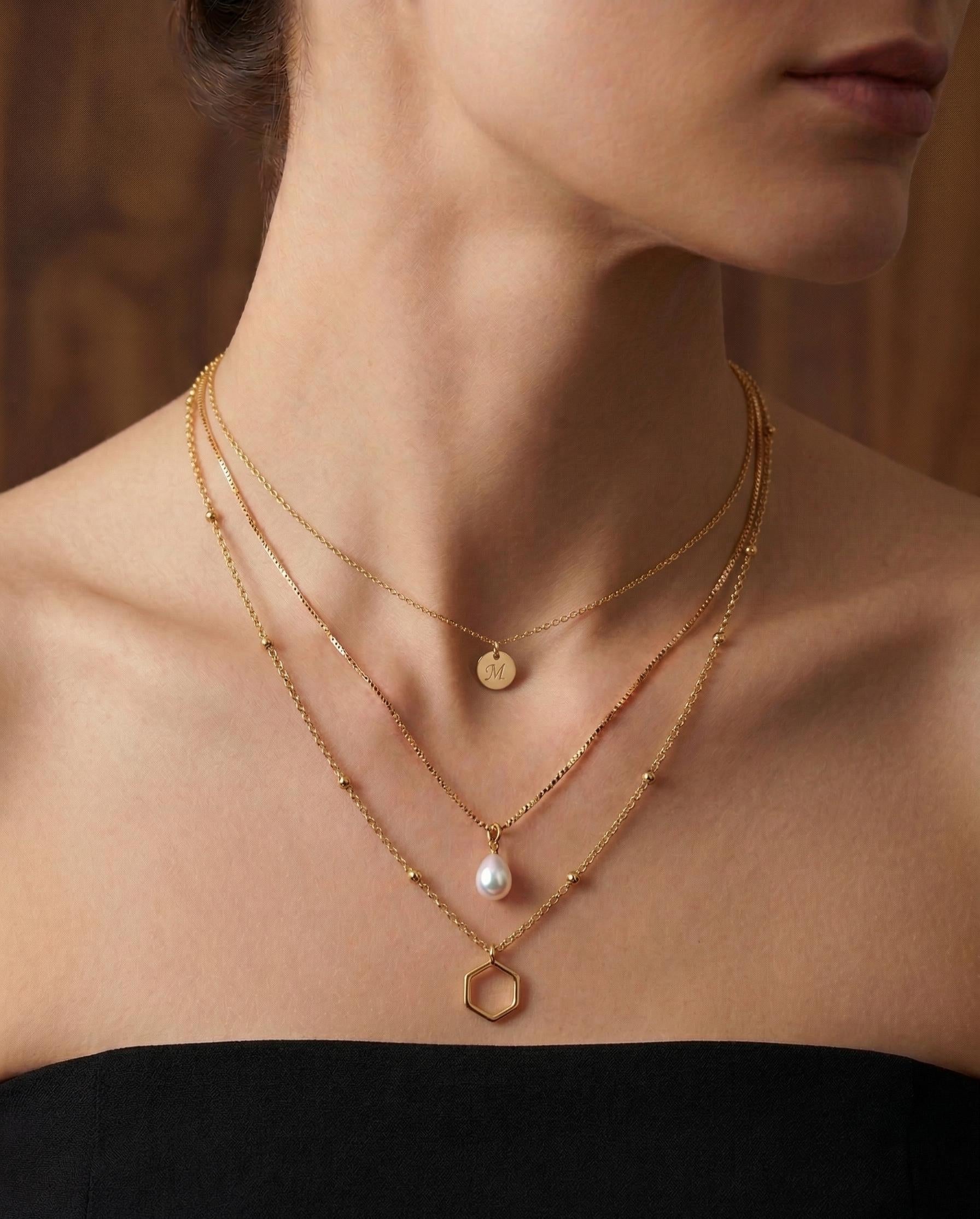 Freshwater Pearl Pendant Necklace - 14K Gold Filled Ball Chain, Dainty Minimalist Gift for Her