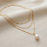Pearl necklace listing image - Layering shot