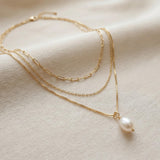 Pearl necklace listing image - Layering shot