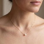 Pearl necklace listing image - On-neck lifestyle shot