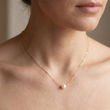 Pearl necklace listing image - On-neck lifestyle shot