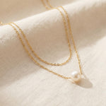 Pearl necklace listing image - Layering shot