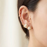 Gold Plated Freshwater Pearl Earrings: Minimalist Wedding Jewelry