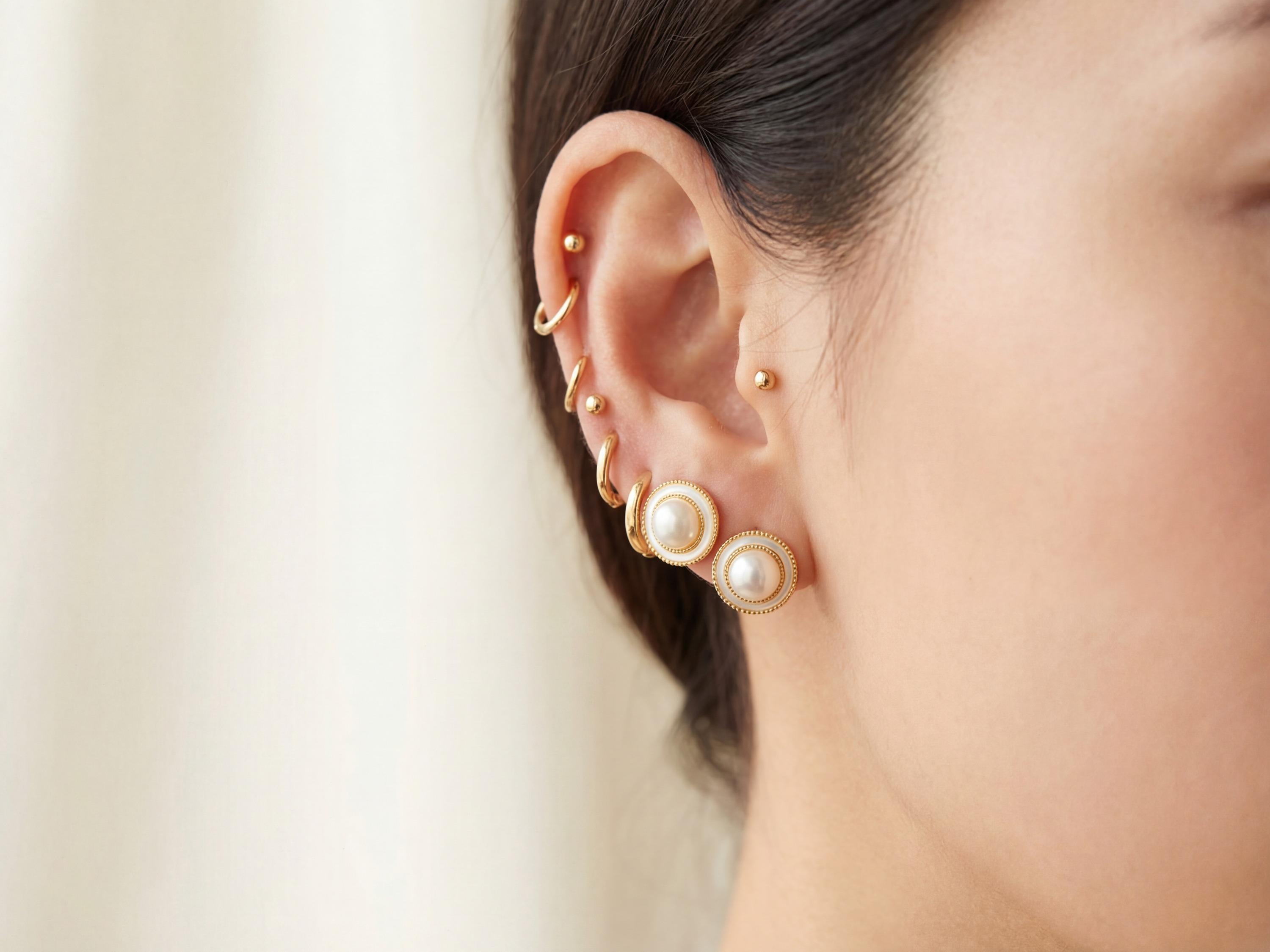 Gold Plated Freshwater Pearl Earrings: Minimalist Wedding Jewelry