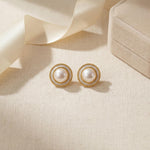 Gold Plated Freshwater Pearl Earrings: Minimalist Wedding Jewelry