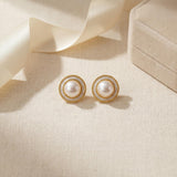 Gold Plated Freshwater Pearl Earrings: Minimalist Wedding Jewelry