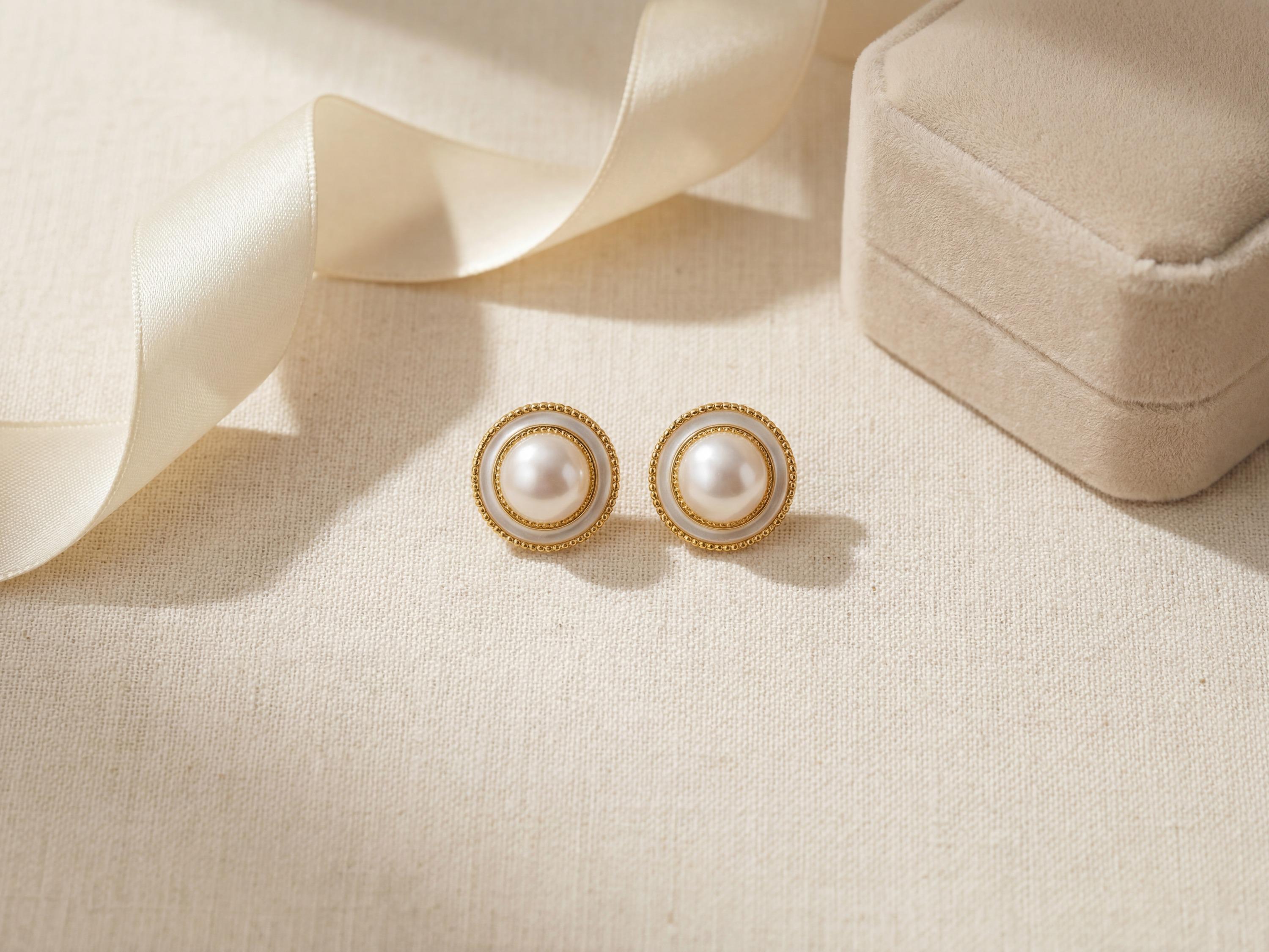 Gold Plated Freshwater Pearl Earrings: Minimalist Wedding Jewelry