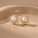 Pearl earrings listing image - Mejuri-like sculptural close-up