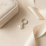 Baroque Pearl Hoop Earrings - Gold Plated or Sterling Silver, Freshwater Pearl Bridal Gift