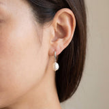 Baroque Pearl Hoop Earrings - Gold Plated or Sterling Silver, Freshwater Pearl Bridal Gift