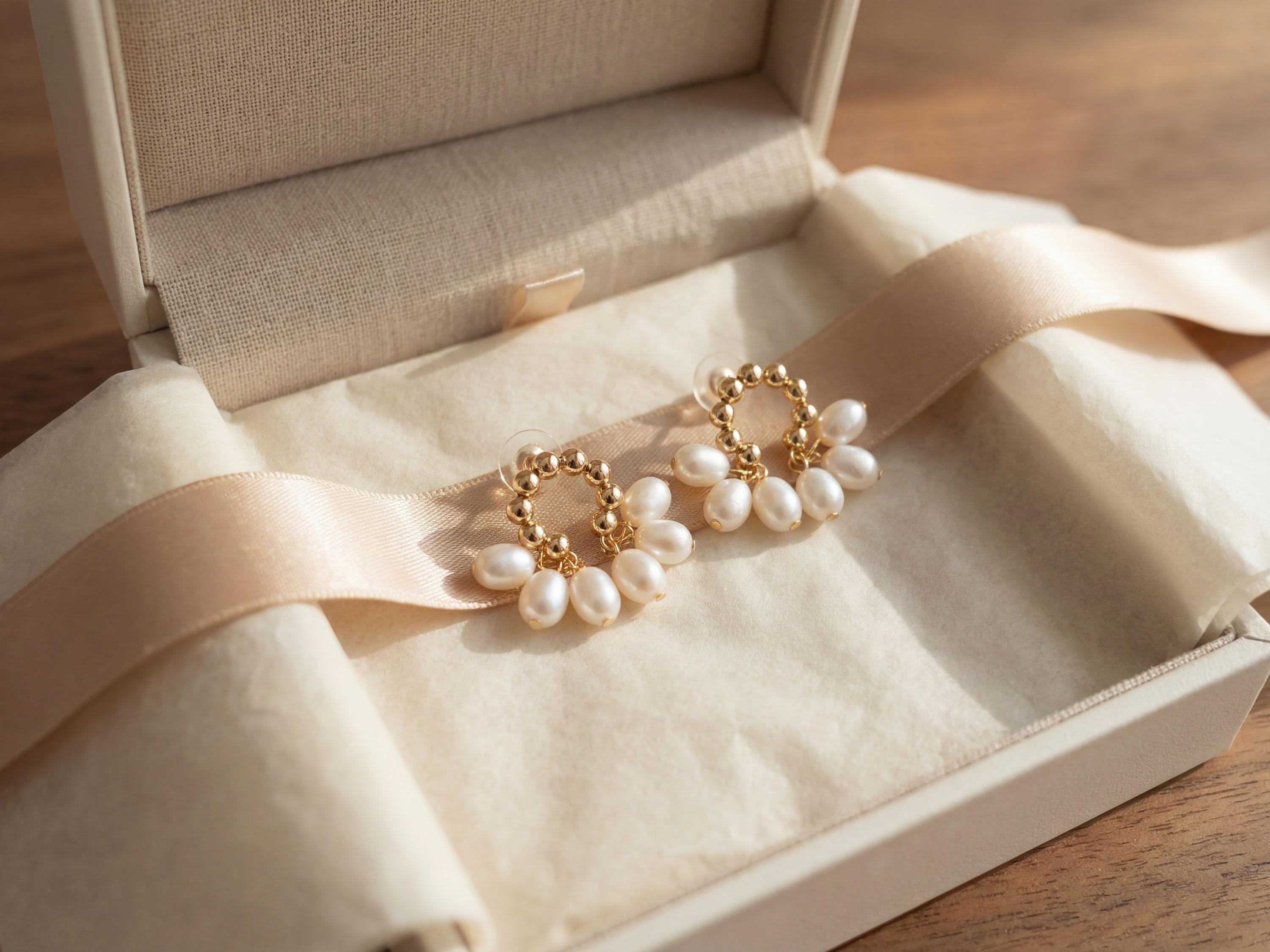 Pearl earrings listing image - Giftable lifestyle image