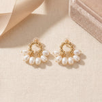 Pearl earrings listing image - Flat lay for listing gallery