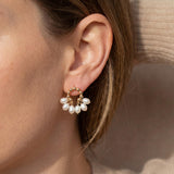 Pearl earrings listing image - On-ear lifestyle crop