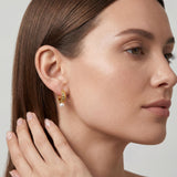 Vintage Pearl Huggie Earrings - Gold Plated Freshwater Pearl Hoops, Birthday Gift