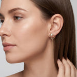 18K Gold Plated Heart Freshwater Pearl Dangle Earrings – Romantic Anniversary Gift