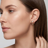 18K Gold Plated Heart Freshwater Pearl Dangle Earrings – Romantic Anniversary Gift