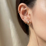 18K Gold Plated Heart Freshwater Pearl Dangle Earrings – Romantic Anniversary Gift