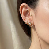 18K Gold Plated Heart Freshwater Pearl Dangle Earrings – Romantic Anniversary Gift