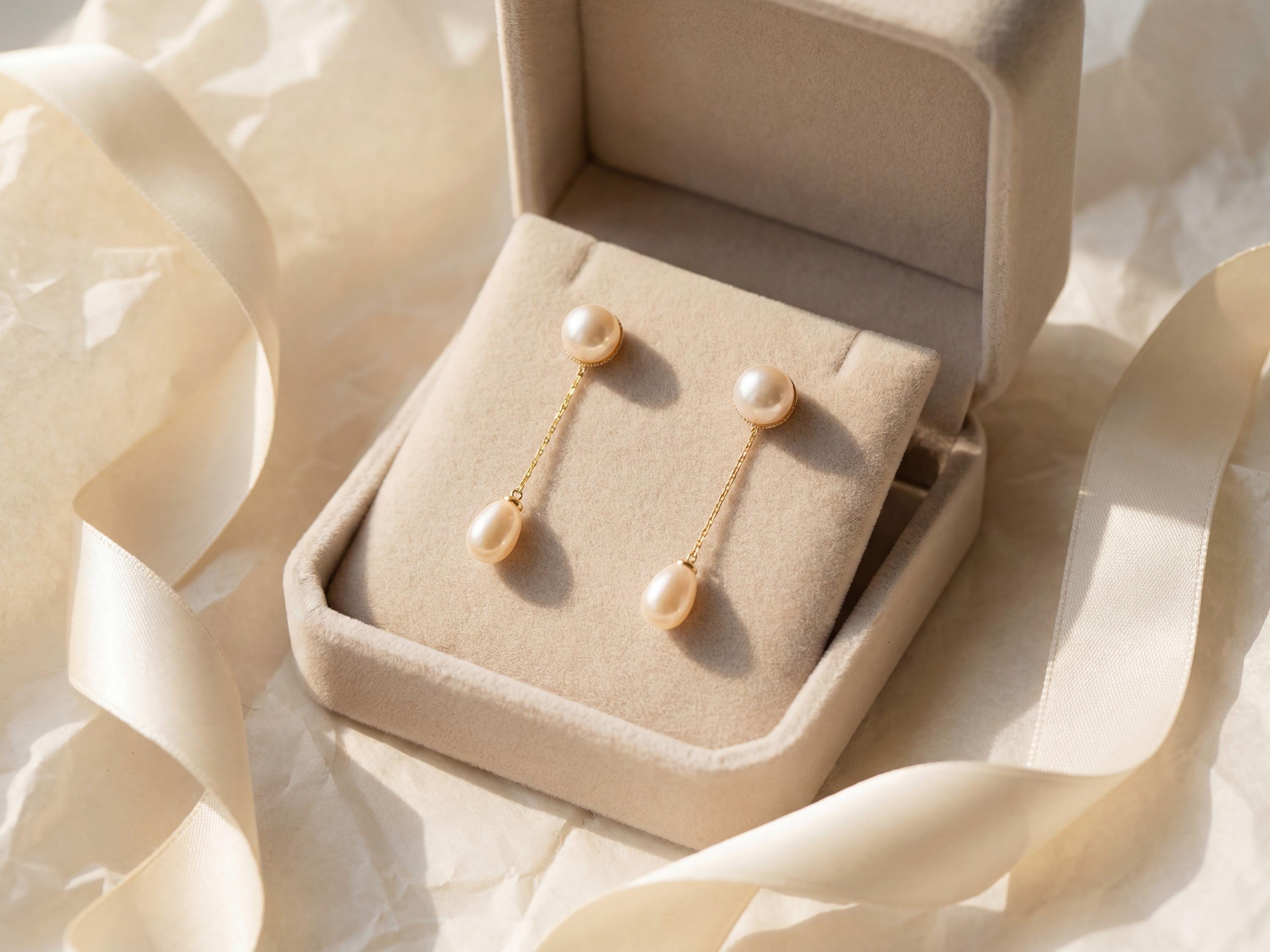 Pearl earrings listing image - Giftable lifestyle image