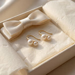 18K Gold Plated Freshwater Pearl Stud Earrings - Bridal Jewelry Gift for Her