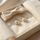 18K Gold Plated Freshwater Pearl Stud Earrings - Bridal Jewelry Gift for Her