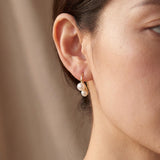 18K Gold Plated Freshwater Pearl Stud Earrings - Bridal Jewelry Gift for Her