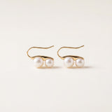 18K Gold Plated Freshwater Pearl Stud Earrings - Bridal Jewelry Gift for Her