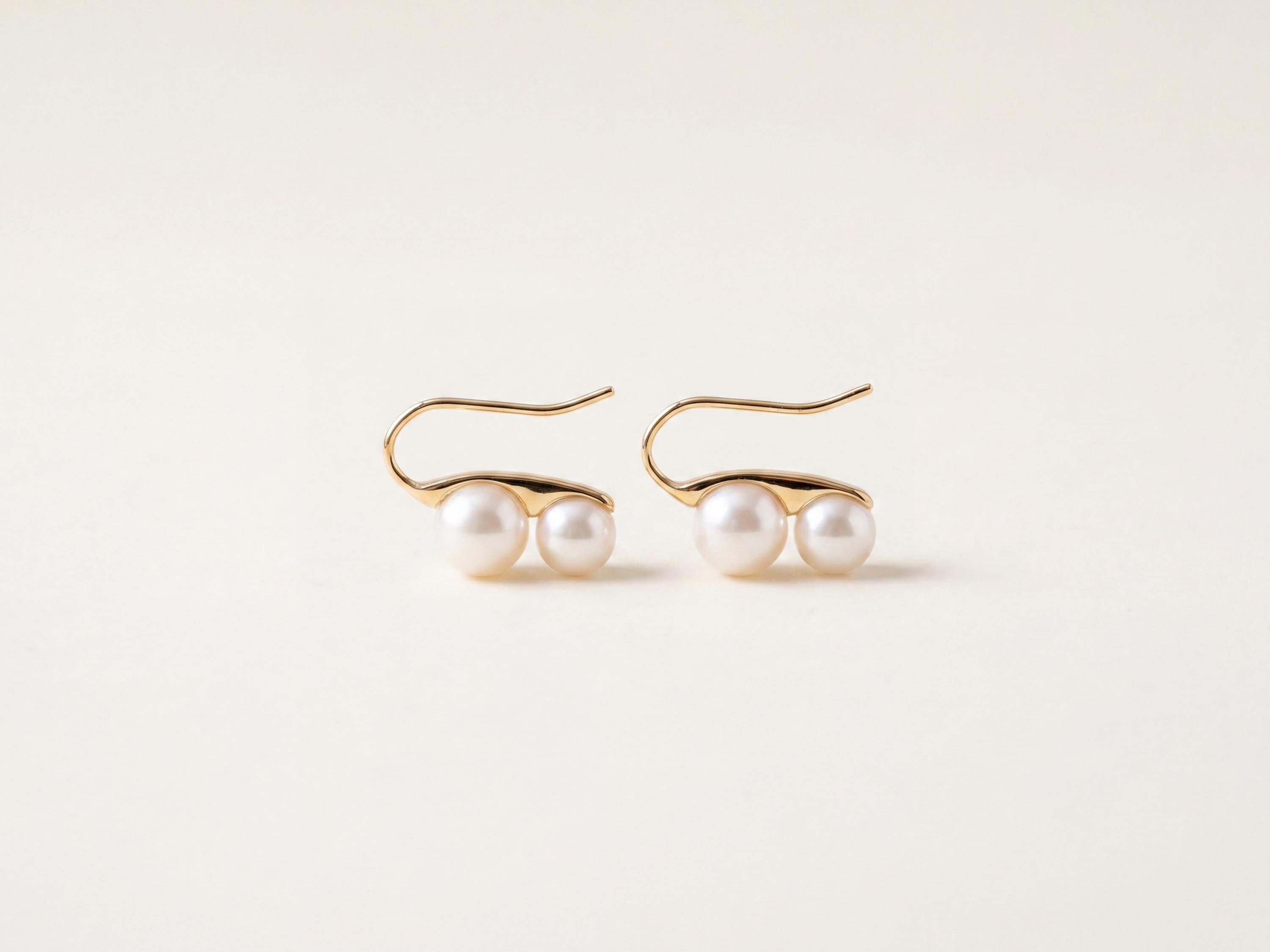 18K Gold Plated Freshwater Pearl Stud Earrings - Bridal Jewelry Gift for Her
