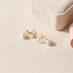 Pearl earrings listing image - Flat lay for listing gallery