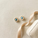Pearl earrings listing image - Flat lay for listing gallery
