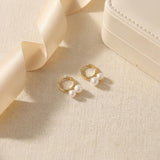 Pearl earrings listing image - Flat lay for listing gallery