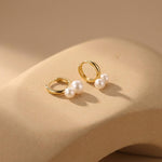 Pearl earrings listing image - Mejuri-like sculptural close-up