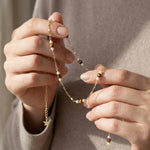 Pearl necklace listing image - Soft editorial hands shot